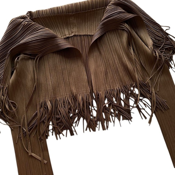 RARE Pleats Please Issey Miyake fringe top - Picture 2 of 5